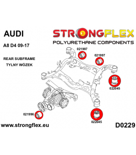 026263A: Rear subframe bush kit SPORT