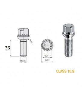 Wheel bolt M12x1.5 sphere k.17