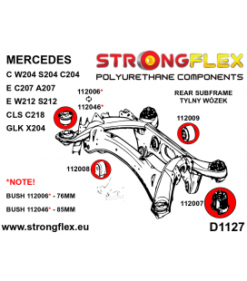 112046B: Rear crossmember – front bush 85mm