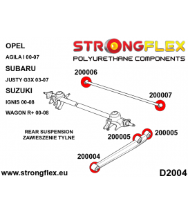 206159B: Full suspension polyurethane bush kit