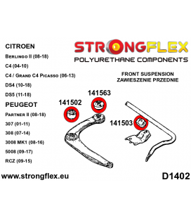 141502A: Front wishbone bush - front SPORT