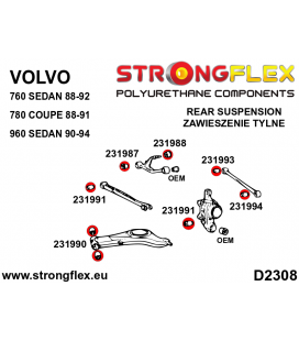 236211B: Rear suspension bush kit