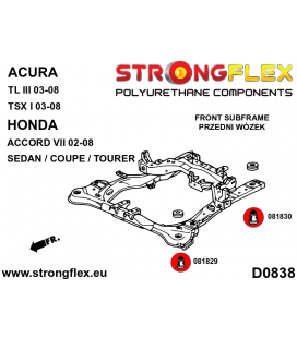 086232A: Front subframe bush kit SPORT