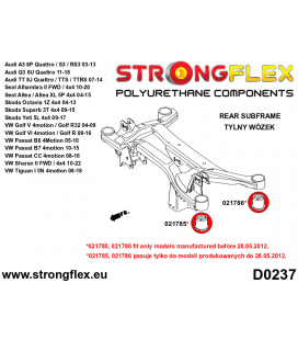 026273B: Rear subframe bush kit - before 28.05.2012