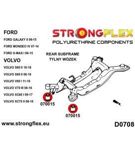 076158A: Rear subframe bush kit SPORT