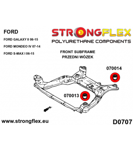 070014B: Front subframe – rear bush