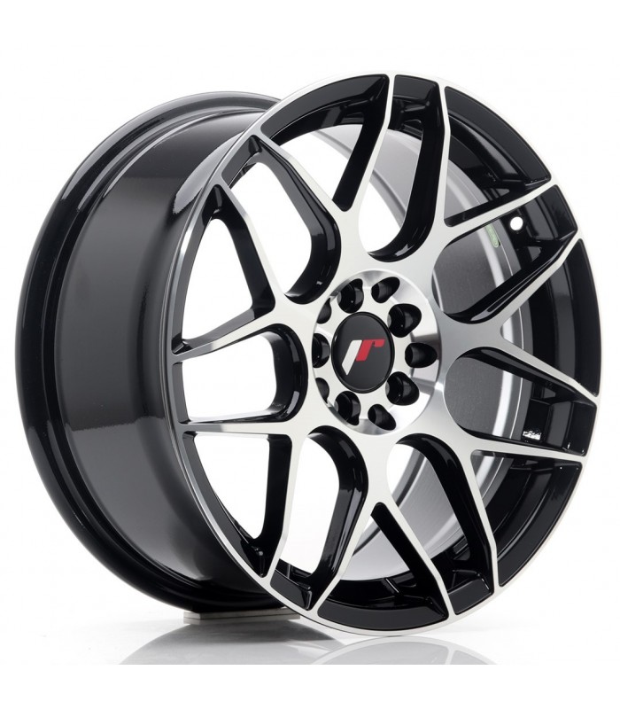 JR Wheels JR18 17x8 ET35 5x100/114 Black Machined Face
