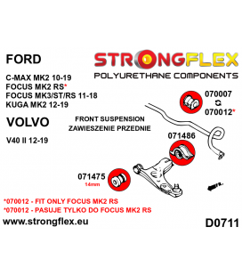 076164A: Full suspension bush kit SPORT