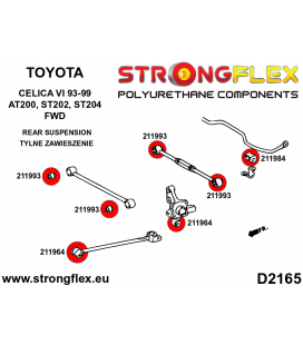 216277A: Rear suspension bush kit SPORT