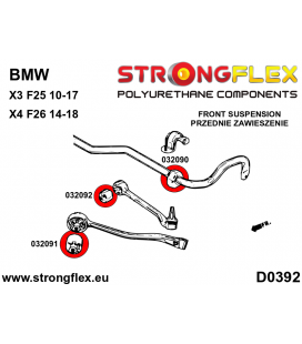 036101A: Front suspension bush kit SPORT