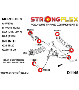 116281B: Rear suspension bush kit