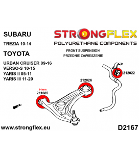 216280B: Front suspension bush kit