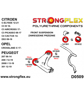 051832A: Front anti roll bar bush SPORT