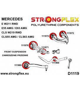 116285B: Full suspension polyurethane bush kit RWD