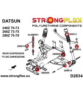 286206B: Rear suspension bush kit