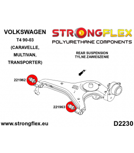 221963A: Rear control arm - outer bush SPORT