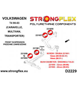 221959A: Front lower wishbone bush – front 32mm SPORT