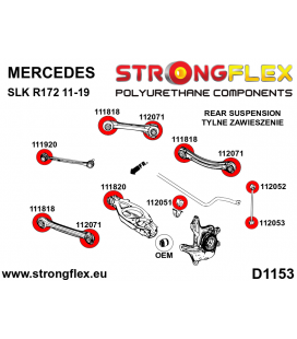 116292A: Rear suspension bush kit SPORT