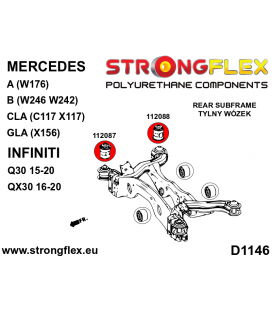 116290B: Rear subframe bush kit