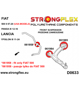 061985B: Front control arm – rear bush