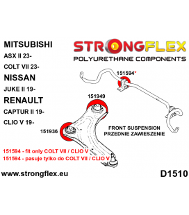 151949B: Front lower arm - rear bush