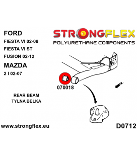 076168B: Front suspension and ream beam bush kit