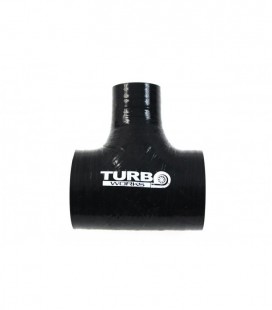 Silicone connector T-Piece TurboWorks Black 63-35mm