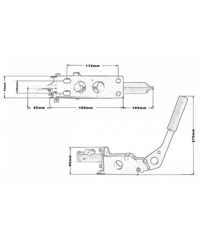 Hydraulic handbrake Black 0.625