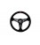 Steering wheel SLIDE 330mm offset:45mm Suede Red, 1 pc.