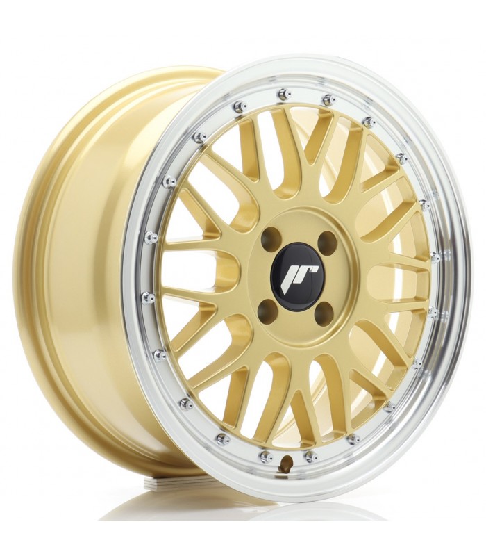JR Wheels JR23 16x7 ET20 4x100 Gold w/Machined Lip