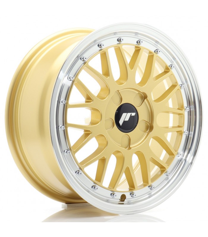 JR Wheels JR23 16x7 ET20-45 5H BLANK Gold w/Machined Lip