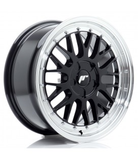 JR Wheels JR23 17x8 ET20-45 5H BLANK Gloss Black w/Machined Lip