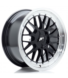 JR Wheels JR23 18x8 ET20-42 5H BLANK Glossy Black w/Machined Lip