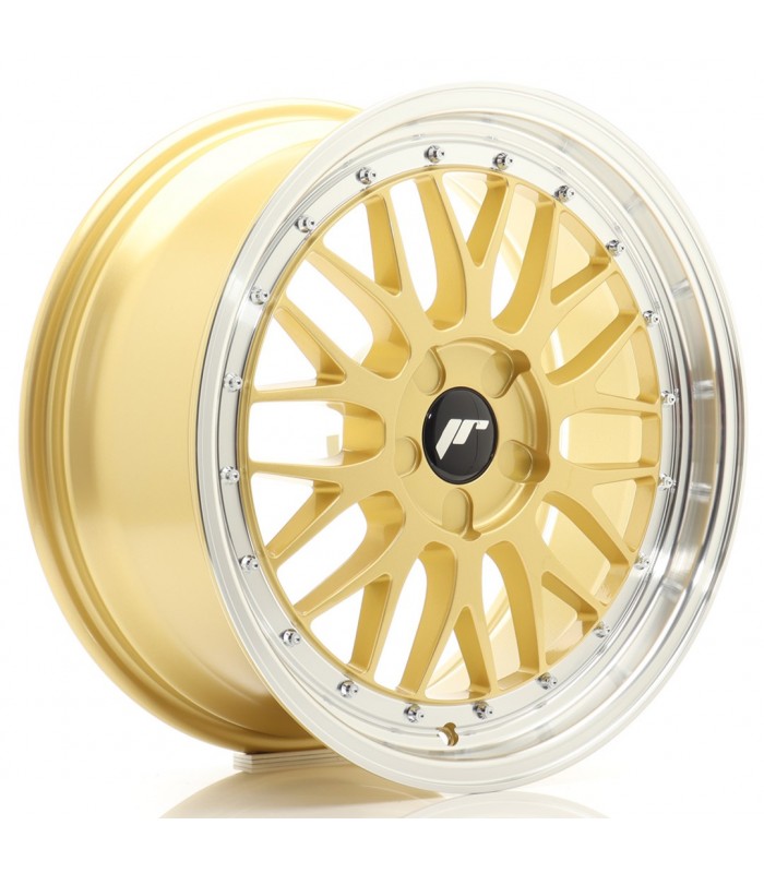 JR Wheels JR23 18x8 ET20-42 5H BLANK Gold w/Machined Lip