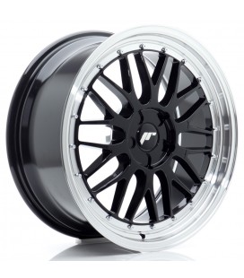 JR Wheels JR23 19x8 ET20-40 5H BLANK Gloss Black w/Machined Lip