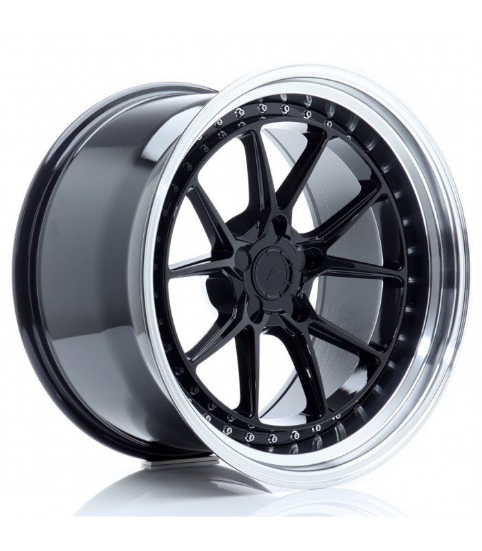 JR Wheels JR39 19x11 ET0-25 5H BLANK Glossy Black w/Machined Lip