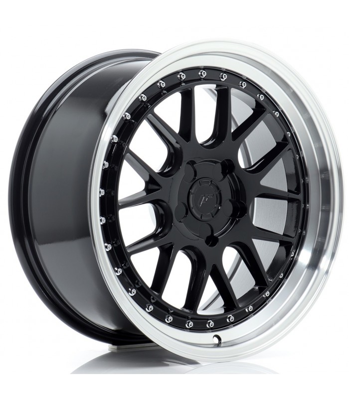 JR Wheels JR40 18x8,5 ET15-35 5H BLANK Glossy Black w/Machined Lip