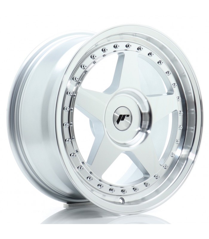 JR Wheels JR6 17x8 ET20-35 BLANK Silver Machined Face