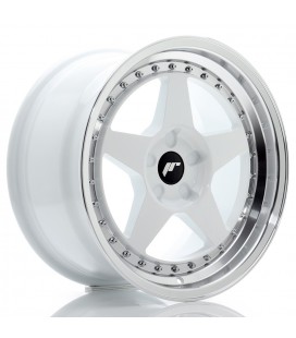 JR Wheels JR6 17x9 ET20-35 5H BLANK White w/Machined Lip