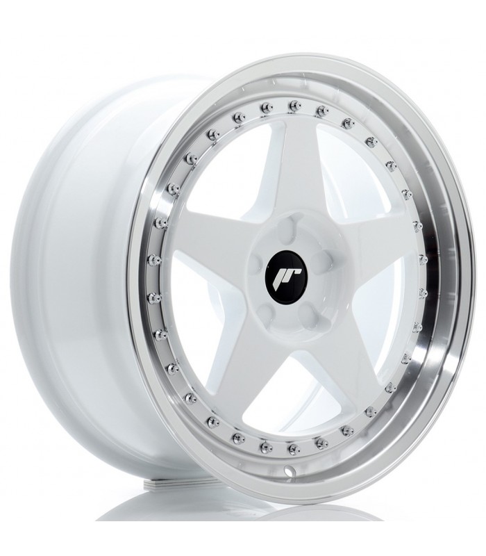 JR Wheels JR6 18x8,5 ET20-40 5H BLANK White w/Machined Lip