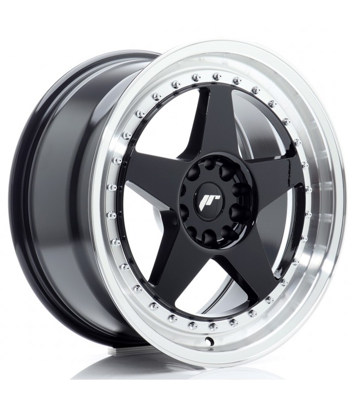 JR Wheels JR6 18x8,5 ET22 5x114,3/120 Gloss Black w/Machined Lip