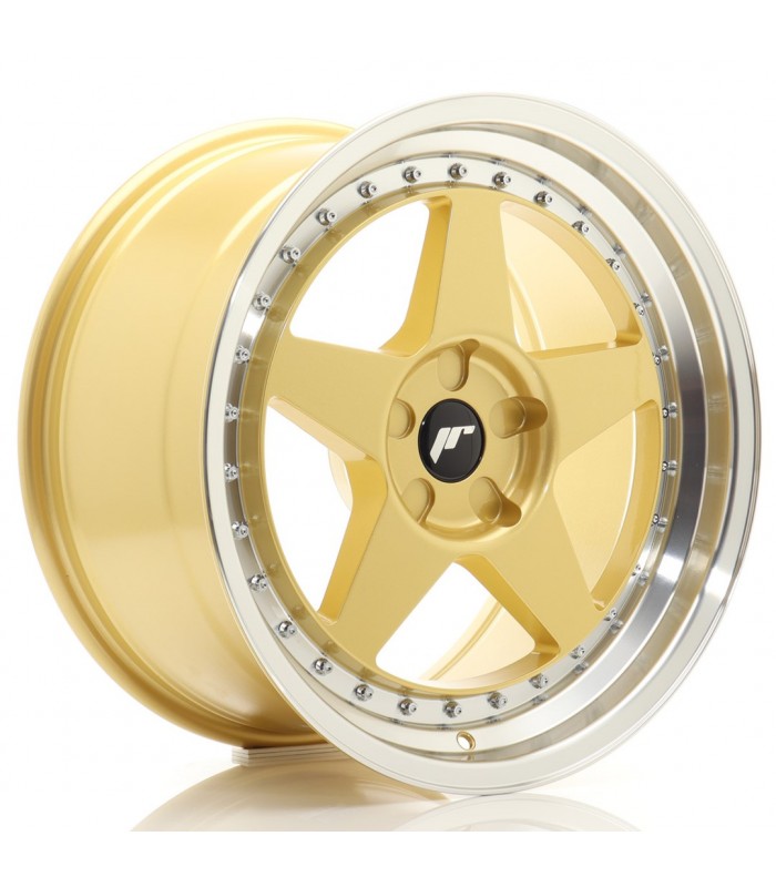 JR Wheels JR6 18x9,5 ET20-40 5H BLANK Gold w/Machined Lip