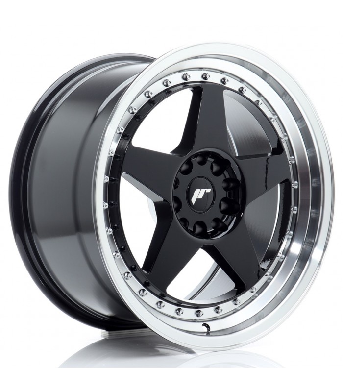 JR Wheels JR6 18x9,5 ET22 5x114,3/120 Gloss Black w/Machined Lip