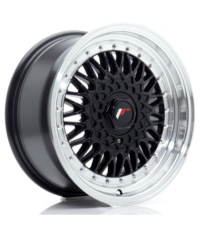 JR Wheels JR9 16x7,5 ET25 BLANK Gloss Black w/Machined Lip