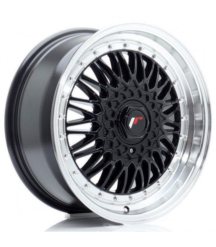 JR Wheels JR9 17x7,5 ET20-35 BLANK Gloss Black w/Machined Lip