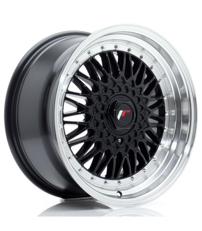 JR Wheels JR9 17x8,5 ET20-35 BLANK Gloss Black w/Machined Lip