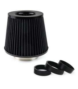Automobilio oro kūginis filtras, juodas, universalus, 3 tvirtinimo adapteriai
