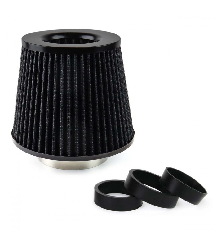 Automobilio oro kūginis filtras, juodas, universalus, 3 tvirtinimo adapteriai