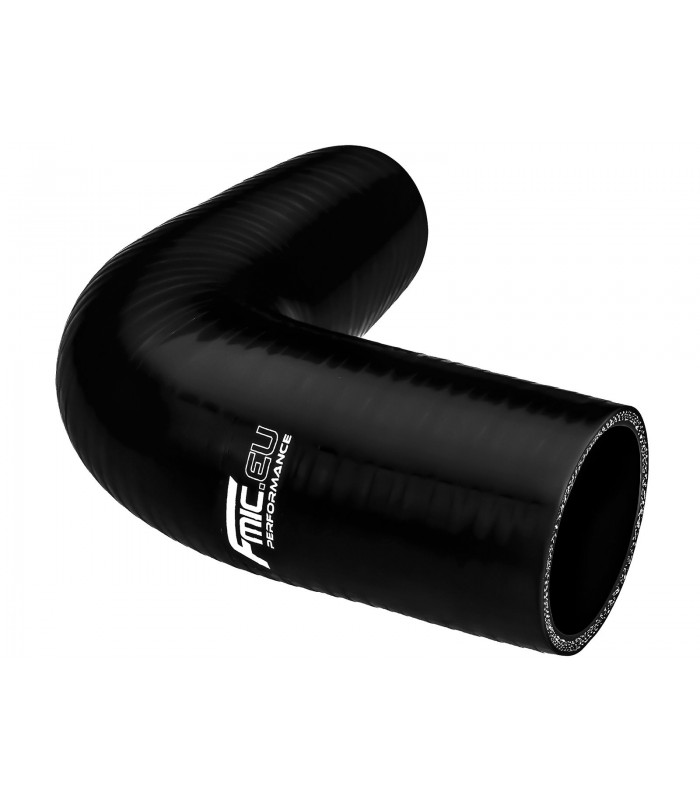 Silicone elbow 90' 76mm Black