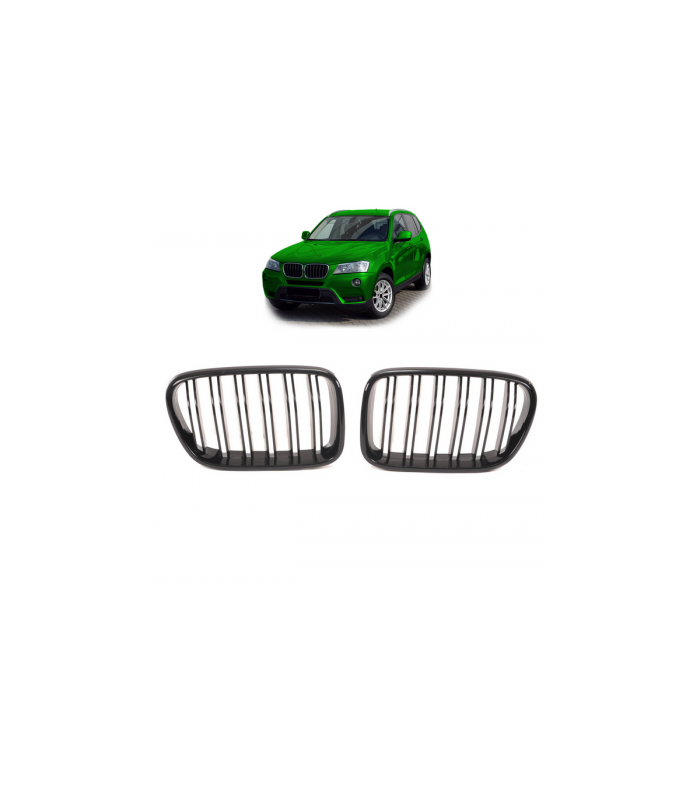 Sport grille double slats gloss black BMW X3 (F25) Pre-Facelift 2010-2014